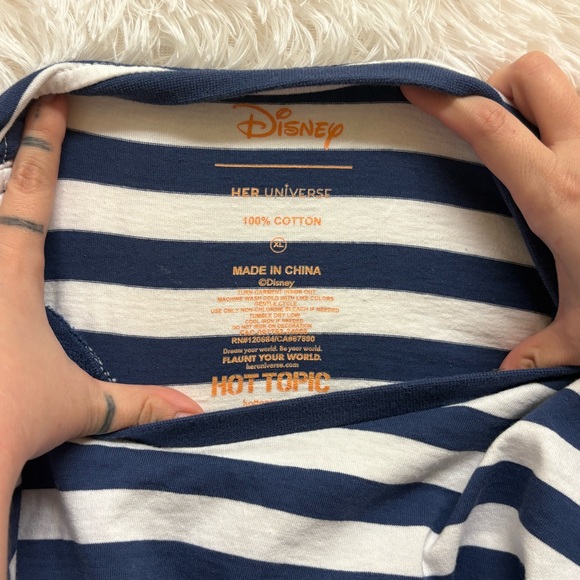 Disney Her Universe Donald Duck 1934 | Navy and White Striped Tee | XL - Picture 3 of 10